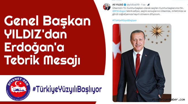 Genel Başkan YILDIZ'dan Erdoğan'a Tebrik Mesajı