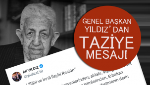 Genel Başkan YILDIZ'dan Taziye Mesajı