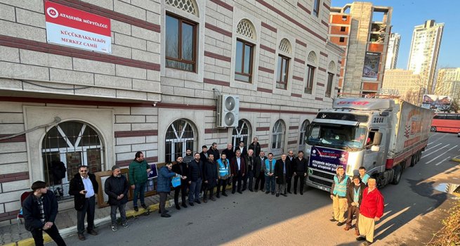 "İyilik Tırları" Ataşehir'den depremzedeler için yola çıktı